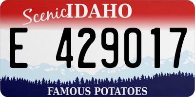ID license plate E429017