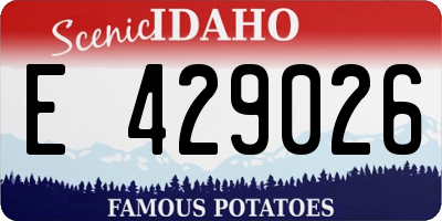 ID license plate E429026