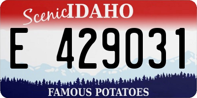 ID license plate E429031