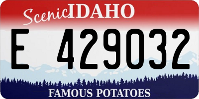 ID license plate E429032