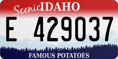 ID license plate E429037