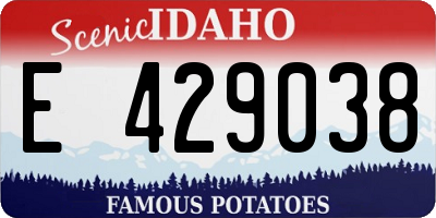 ID license plate E429038