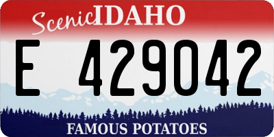 ID license plate E429042