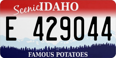 ID license plate E429044