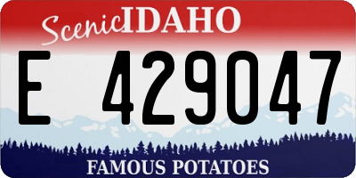 ID license plate E429047