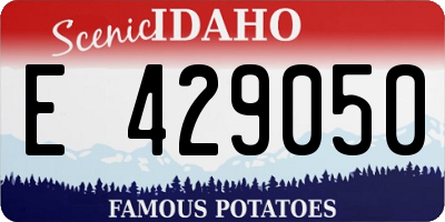 ID license plate E429050