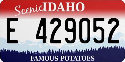 ID license plate E429052