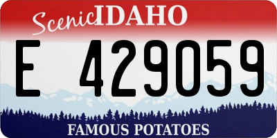 ID license plate E429059