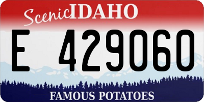 ID license plate E429060