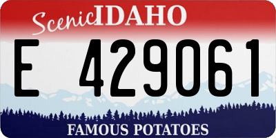 ID license plate E429061