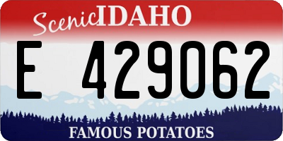 ID license plate E429062