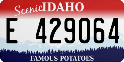 ID license plate E429064