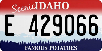 ID license plate E429066