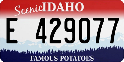 ID license plate E429077