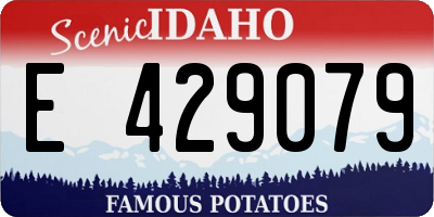 ID license plate E429079