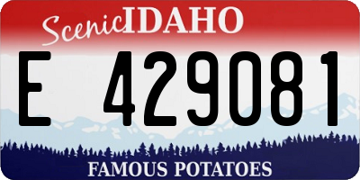 ID license plate E429081