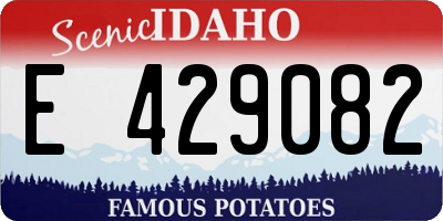 ID license plate E429082