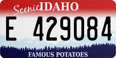 ID license plate E429084