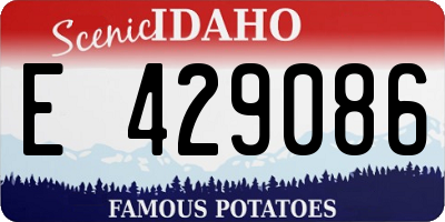 ID license plate E429086