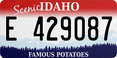 ID license plate E429087