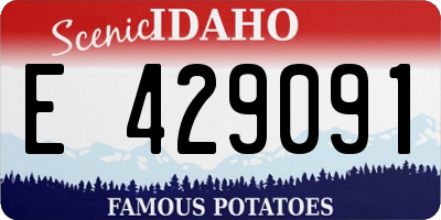 ID license plate E429091
