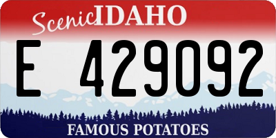 ID license plate E429092