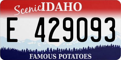 ID license plate E429093