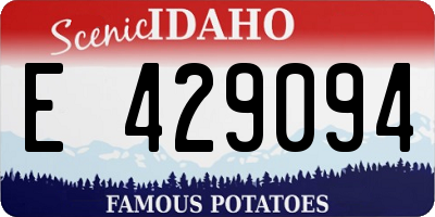 ID license plate E429094