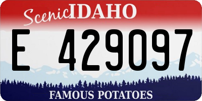 ID license plate E429097