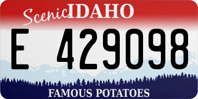 ID license plate E429098