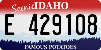 ID license plate E429108