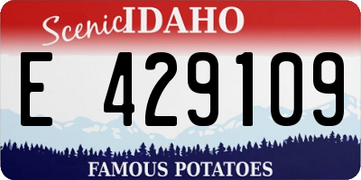 ID license plate E429109