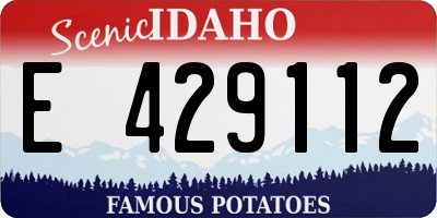 ID license plate E429112