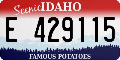 ID license plate E429115