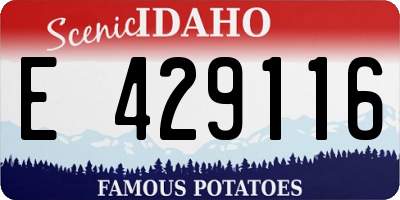 ID license plate E429116