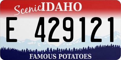 ID license plate E429121