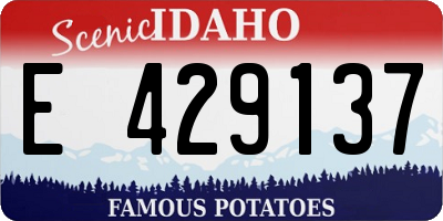 ID license plate E429137