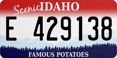 ID license plate E429138