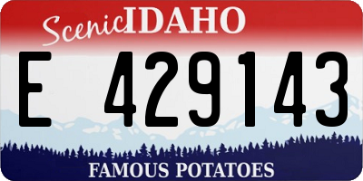 ID license plate E429143