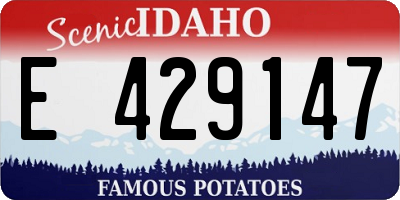 ID license plate E429147