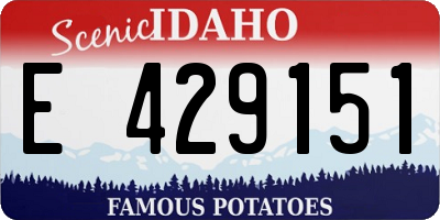 ID license plate E429151