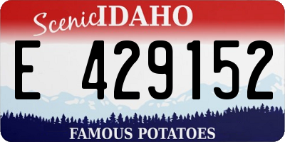 ID license plate E429152