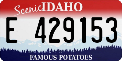 ID license plate E429153