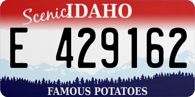 ID license plate E429162