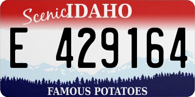ID license plate E429164