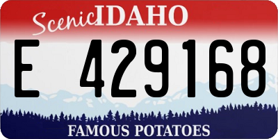 ID license plate E429168