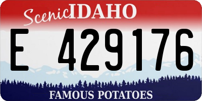 ID license plate E429176
