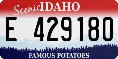 ID license plate E429180