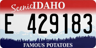 ID license plate E429183