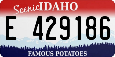 ID license plate E429186